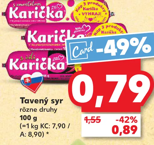 Karička črievko Tavený syr