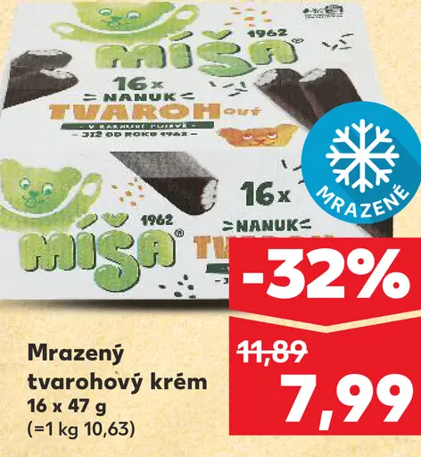 Míša mrazený tvarohový krém
