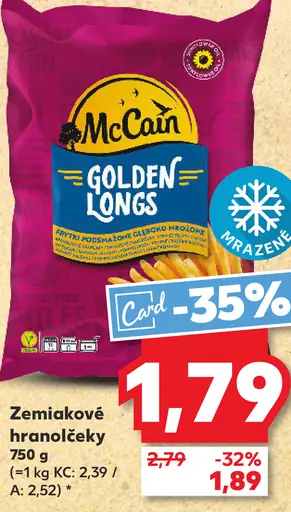 McCain Zemiakové hranolčeky Golden Longs