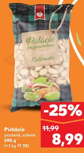 Pistácie pražené solené