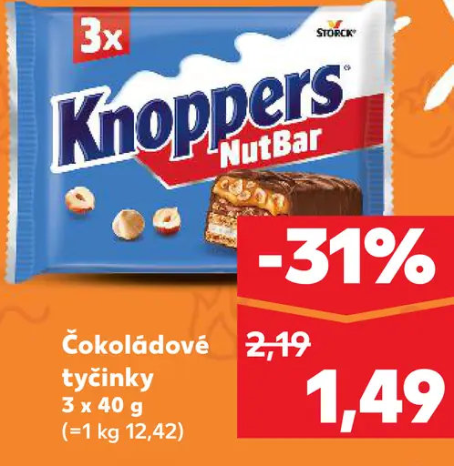Knoppers NutBar čokoládové tyčinky