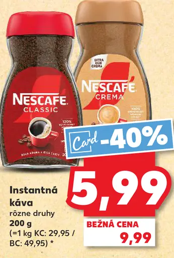 NESCAFÉ CLASSIC, instantná káva