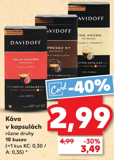 Davidoff káva v kapsulách
