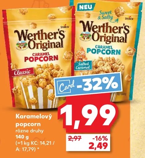 Karamelový popcorn Werther's Original