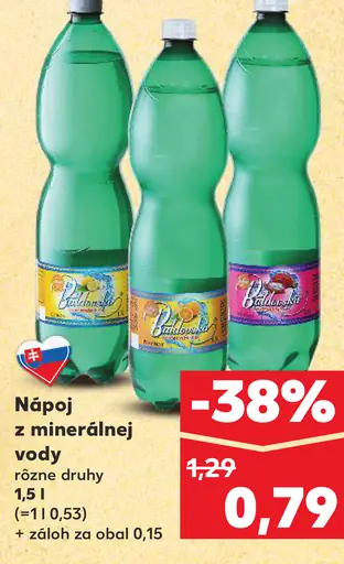 Poděbradka Nápoj z minerálnej vody