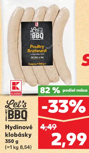Let's BBQ Hydinové klobásky