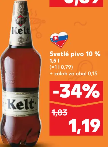Kelt Svetlé výčapné pivo 10%