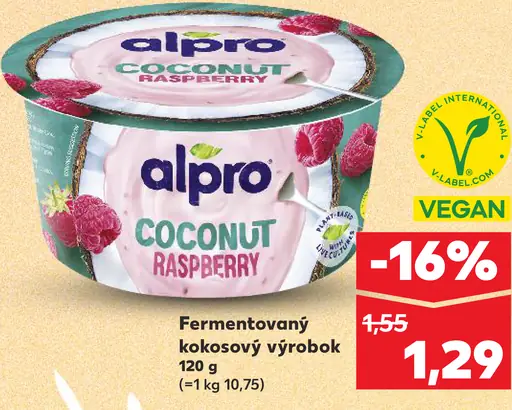 Alpro Fermentovaný kokosový výrobok coconut raspberry
