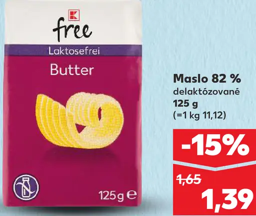 K-free Maslo 82 % delaktózované