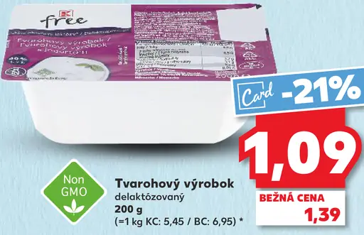 K-free Tvarohový výrobok delaktózovaný