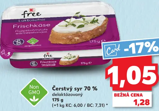 K-free Čerstvý syr 70 % delaktózovaný