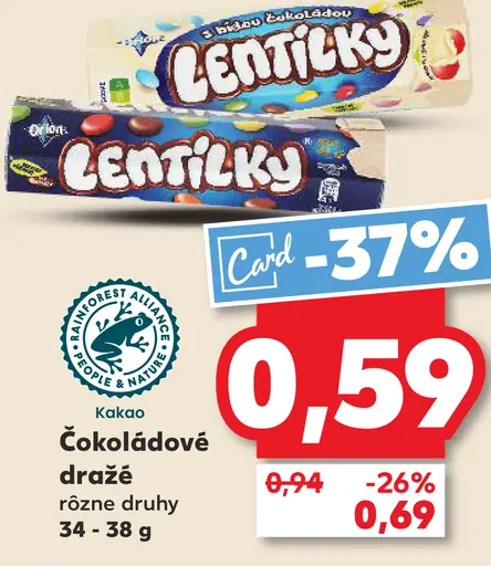 Lentilky Čokoládové dražé