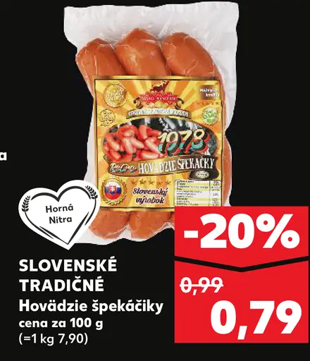 Slovenské Tradičné Hovädzie špekáčky