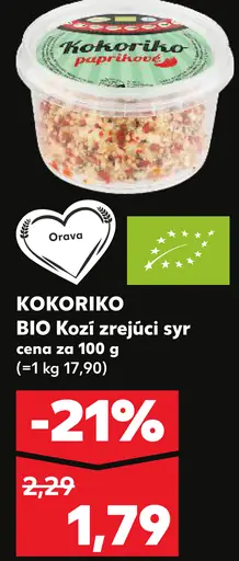 Kokoriko BIO Kozí zrejúci syr