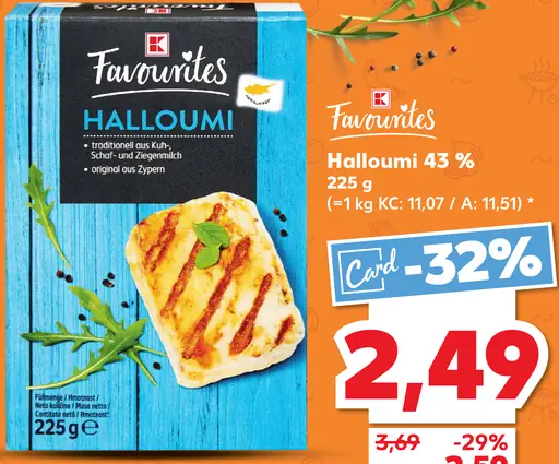 Favourites Halloumi 43 %