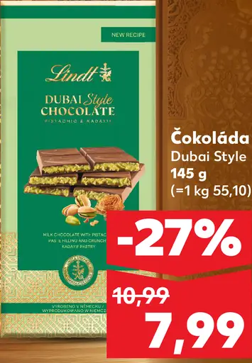 Lindt Čokoláda Dubai Style