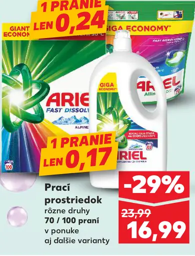 Ariel prací prostriedok