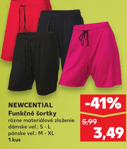 Newcential Funkčné šortky