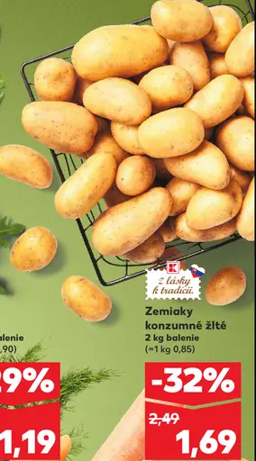 Zemiaky konzumné žlté