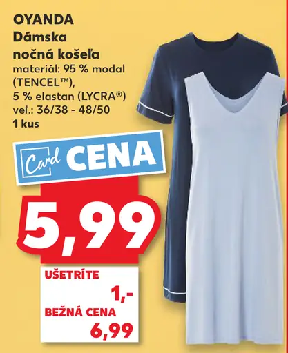 Oyanda Dámska nočná košeľa
