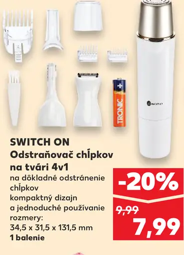 Switch On Odstraňovač chĺpkov na tvári 4v1