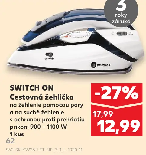 Switch On Cestovná žehlička