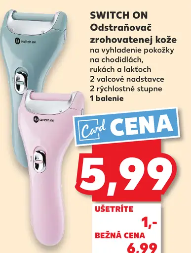 Switch On Odstraňovač zrohovatenej kože