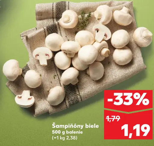 Šampiňóny biele