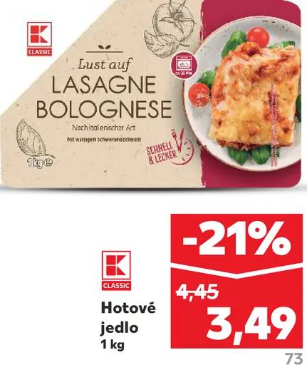 K Classic Lasagne Bolognese