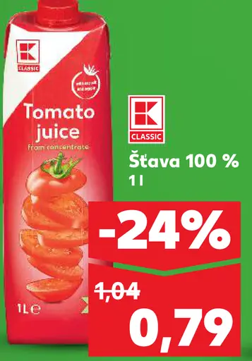K-Classic Tomato juice Šťava 100%