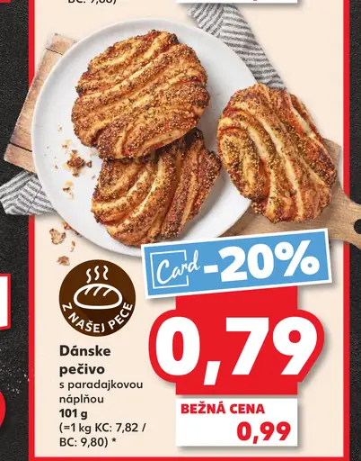 Dánske pečivo s paraďajkovou náplňou