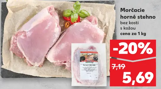 Morčacie horné stehno bez kosti s kožou