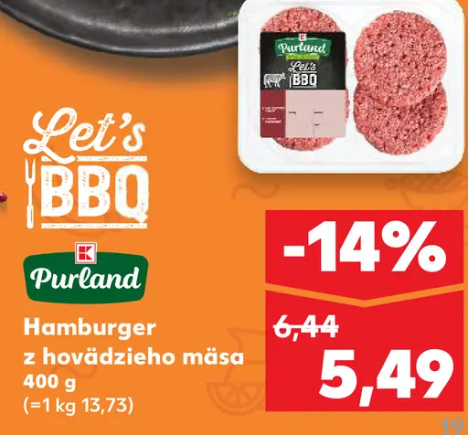 Purland Hamburger z hovädzieho mäsa