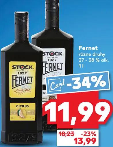 Stock Fernet rôzne druhy