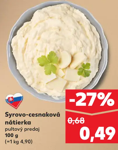 Syrovo-cesnaková nátierka