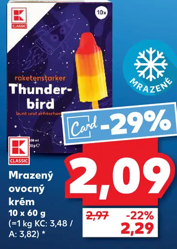 Mrazený ovocný krém Thunderbird