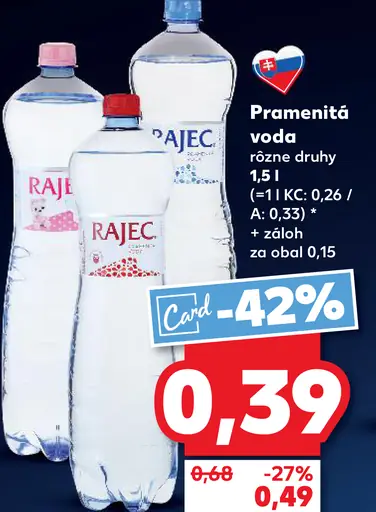 Rajec Pramenitá voda sýtená