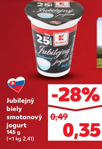 Jubilejný biely smotanový jogurt