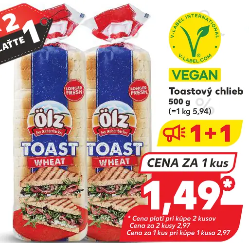Ölz Pšeničný toastový chlieb