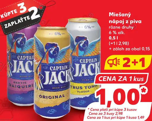 Captain Jack Miešaný nápoj z piva