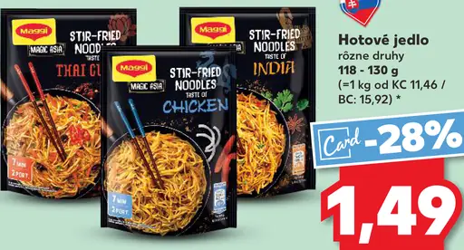 Maggi Hotové jedlo rôzne druhy