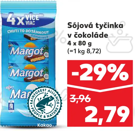 Margot Sójová tyčinka v čokoláde