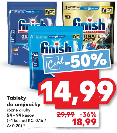Finish Tablety do umývačky riadu