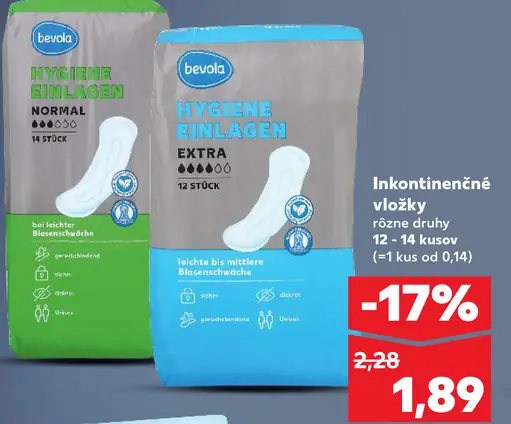 Bevola Inkontinenčné vložky