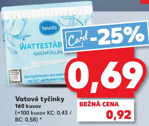 Bevola Vatové tyčinky