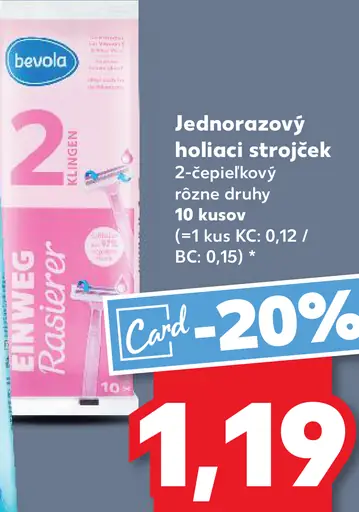 Bevola Jednorazový holiaci strojček