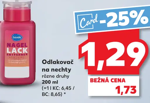 Bevola Odlakovač na nechty