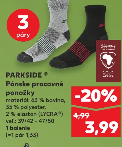 Parkside Pracovné ponožky
