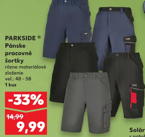 Parkside Pánske pracovné šortky