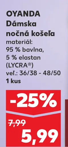 Oyanda Dámska nočná košeľa